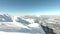 The view from a snow capped Untersberg Mountain in Austria