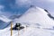 View of snow covered Sphinx Observatory at the Jungfraujoch