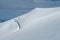 View of snow mountain crack in Alps