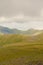 View from Snowdon Ranger path at a mountain train. Highest mountain in Wales. Snowdonia National Park.