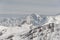 View from the snowy flat mountain top