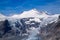 View of a snowy large glacier in Austria