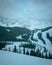 View of snowy mountains at Loveland Pass, Colorado