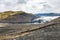 view of Solheimajokull glacier in autumn