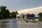 View of some house on the water of tonle sap lake in the kompong plug village