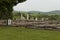 View of some of the preserved ruins of the ancient Roman complex of palaces and temples Felix Romuliana by Roman Emperor Galerius