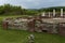 View of some of the preserved ruins of the ancient Roman complex of palaces and temples Felix Romuliana by Roman Emperor Galerius