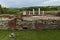 View of some of the preserved ruins of the ancient Roman complex of palaces and temples Felix Romuliana by Roman Emperor Galerius