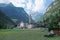 View of Sonogno Village, Canton Ticino, Switzerland