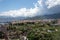 View from Sorento coastline to the volcano Vesuve