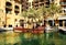 View of the Souk Madinat Jumeirah and abra boats