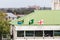 View  South African, Cricket South Africa and English flags hoisted at St Georges Park cricket ground  during the 2nd day of test