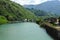 View south from the bridge at Borgo a Mozzano along the Serchio river