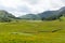 View south towards Blea Tarn Lake District Cumbria England UK between Great Langdale and Little Langdale