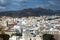 View of the Spanish city of Malaga from a height.
