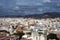 View of the Spanish city of Malaga from a height.