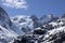 View of the spectacular Drygalski Fjord with snow covered mountains