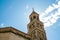 View of the spectacular tower of the Cathedral of Split with seagulls in full flight