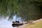 View of speedboats on the shore of the lake in Tenengo de las Flores Necaxa Mexico