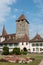 View on Spiez Castle - living museum and park, Switzerland, Europe