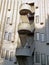 View of the spiral staircase on the brutalist 1960s roger stevens building at the university of leeds