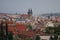 View of Spires and Rooftops of Old Town Prague Czech Republic