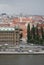 View of Spires and Rooftops of Old Town Prague Czech Republic