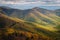 View of spring color in the Blue Ridge Mountains from Blackrock