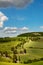 view of a spring day in the Italian rural landscape.