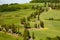 View of a spring day in the Italian rural landscape.