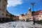 View of square in city centre of Brasov