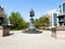 View of Sretensky Boulevard with statue of Shukhov