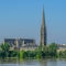 View of St. Andrew`s Cathedral, Bordeaux, France. Copy space for text