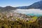 View of St. Gilgen, Wolfgangsee and mountains