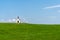 View of the St. Hubertus ecumenical chapel near Scheidegg in the Allgaeu in Bavaria