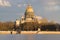View of the St. Isaac\'s Cathedral, april evening. Historical landmark of the city St. Petersburg