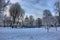 View of St. Isaac's Cathedral in winter