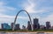 View of St. Louis and the historic Gateway Arch in Missouri