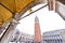 View of St. Mark`s Campanile Through Archway