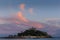 view of St Michaels mountain near Marazion, Cornwall