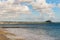 view of St Michaels mountain near Marazion, Cornwall