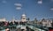 A view of St Pauls Cathedral across the Millennium Bridges