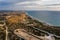 View of The stadium of Kourion and surroundings. Episkopi, Limassol District, Cyprus