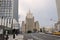 View of the Stalin high-rise of the Ministry of Foreign Affairs of the Russian Federation on Smolenskaya Square in Moscow