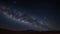 View on a starry night sky in the Desert, capturing the Milky Way and other celestial bodies