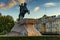 View of the statue of the Bronze Horseman in Saint Petersburg. Russia