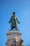 View of the statue of the Portuguese navy officer and colonial administrator Carvalho Araujo in the city center of Vila Real