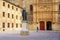 View on the statue and Salamanca universidad, Spain