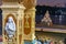 View of Statues during Puja on the Ganges River in Rishikesh