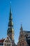 View of the steeple of St. Peter`s Church, Riga